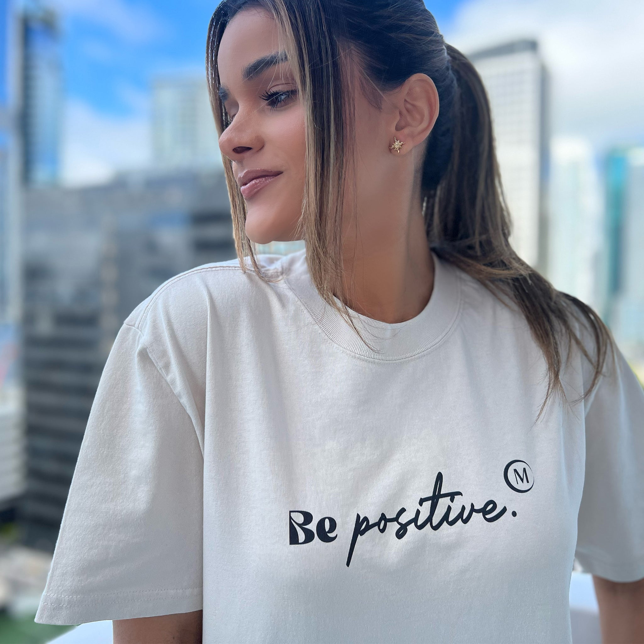 Clarissa Molina - Camiseta oversize Be Positive